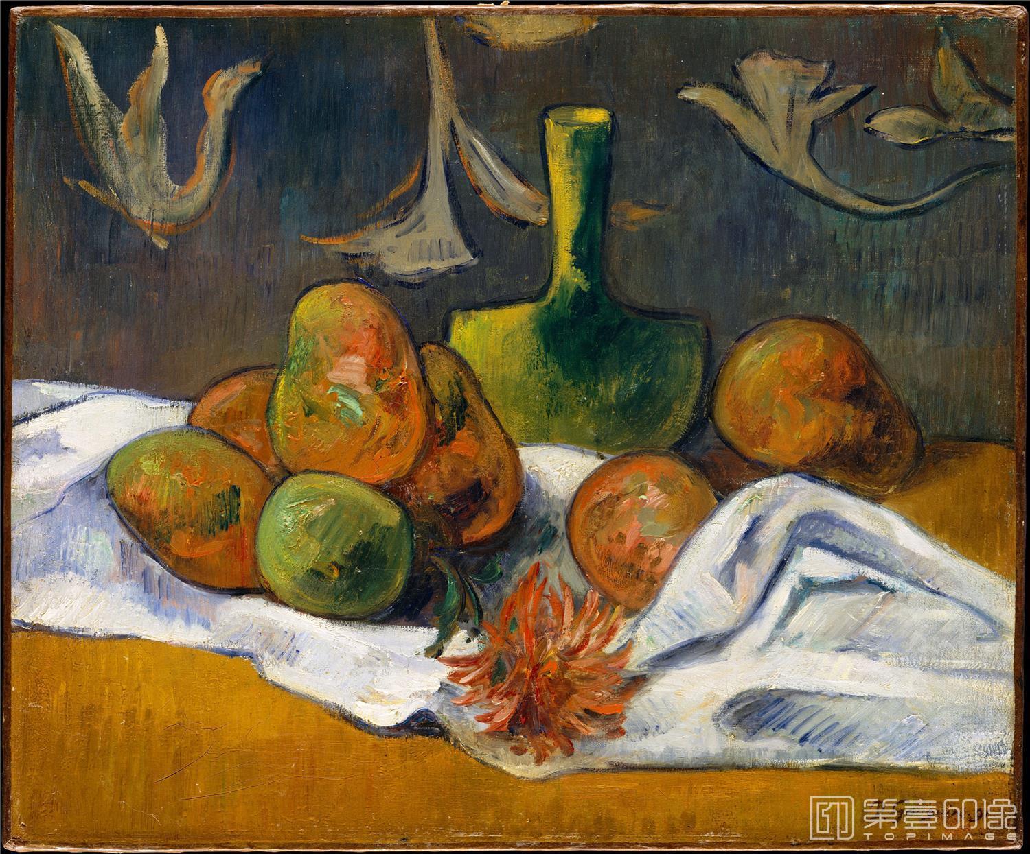 油画-美国纽约大都会美术馆油画藏画-Style of Paul GauguinStill Life-1996